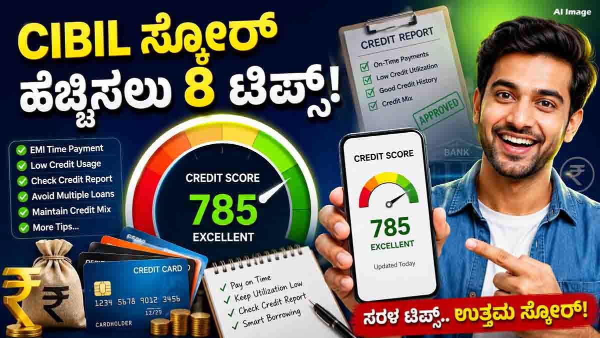 Credit score improvement tips showing how to increase CIBIL score with timely payments and responsible borrowing
