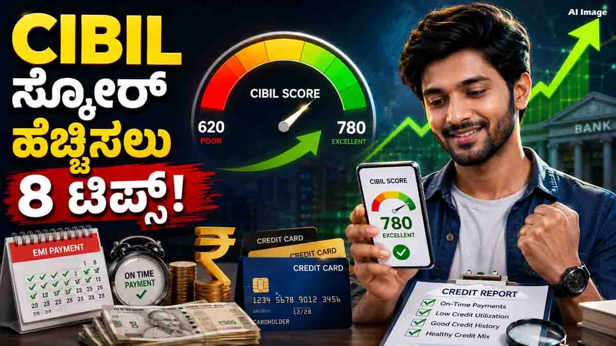 Credit score improvement tips showing how to increase CIBIL score with timely payments and responsible borrowing