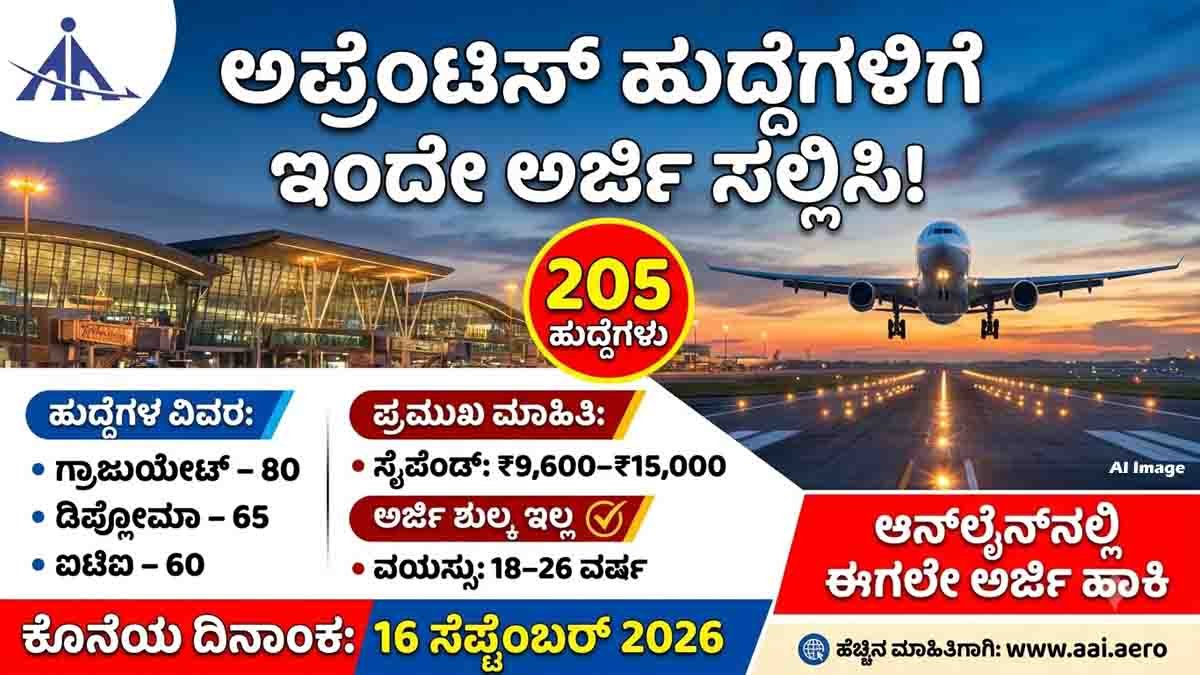 AAI Recruitment 2026 notification for 205 Graduate, Diploma and ITI Apprentice vacancies