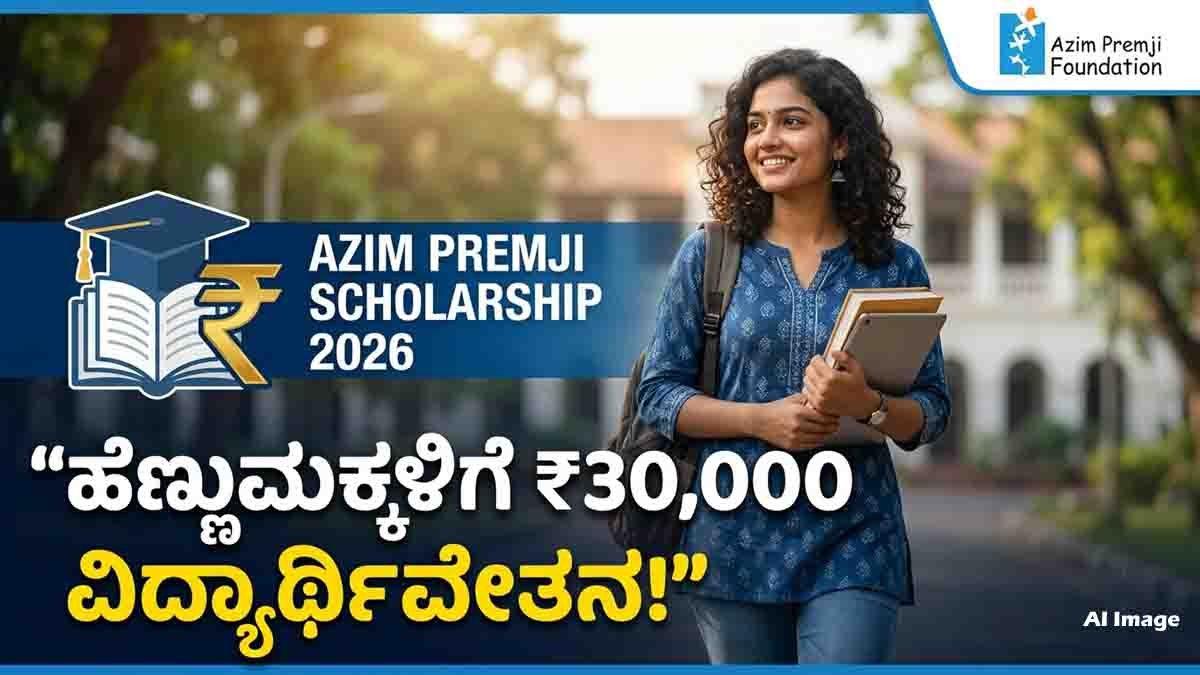 Azim Premji Scholarship 2026 offering ₹30,000 annual financial support to eligible girl students pursuing undergraduate degree or diploma courses