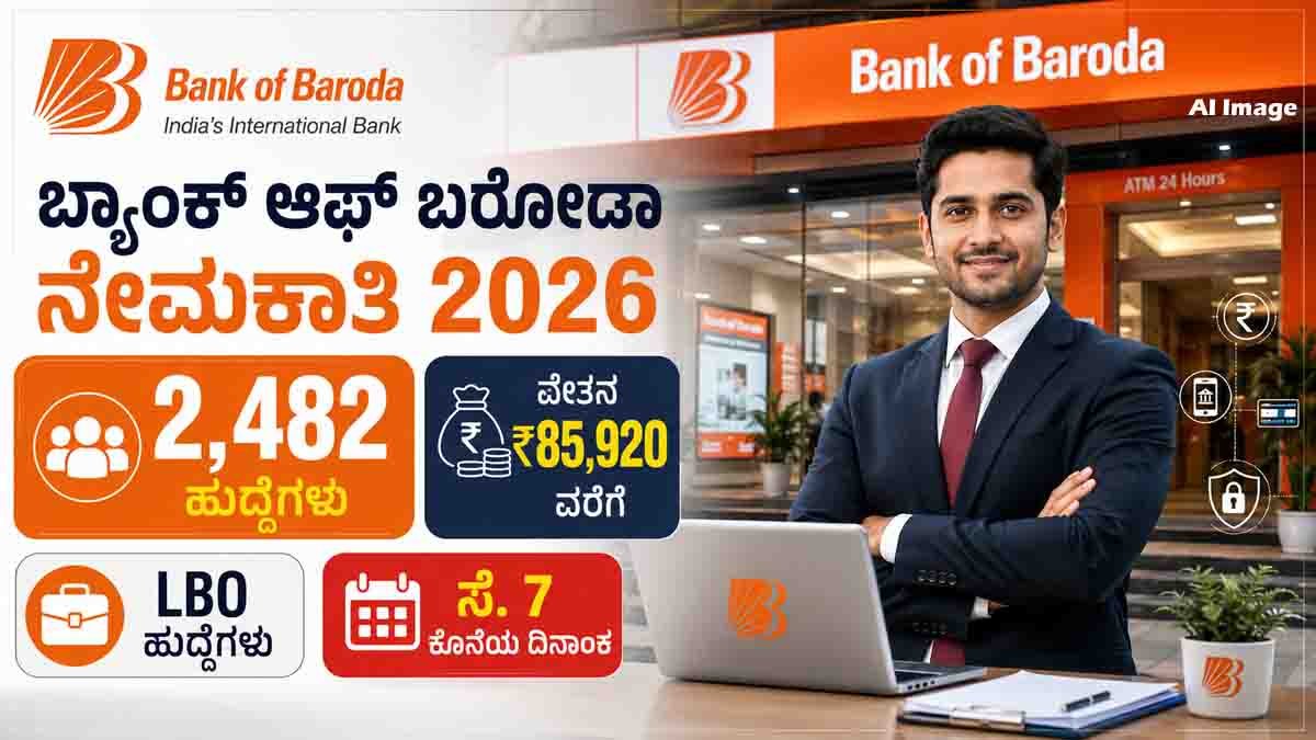 Bank of Baroda Recruitment 2026 for 2,482 Local Bank Officer LBO posts