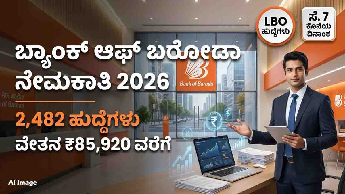 Bank of Baroda Recruitment 2026 for 2,482 Local Bank Officer LBO posts