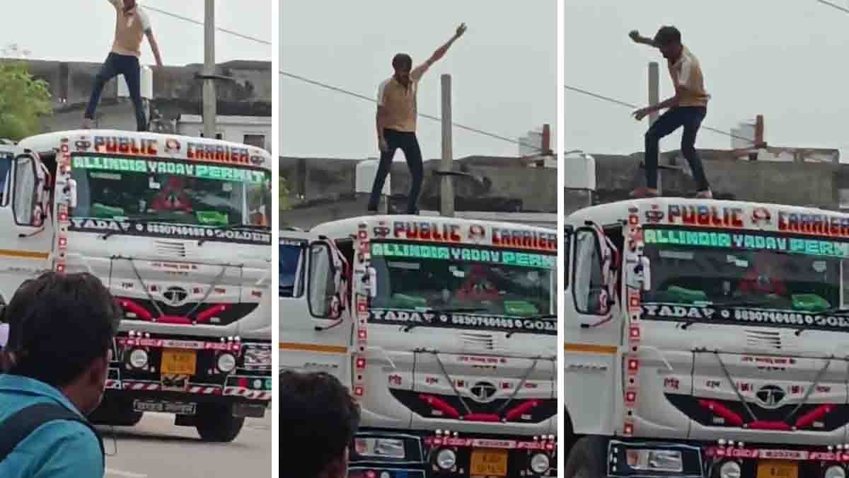 Driver Climbs Moving Truck in Rajasthan, Shocking Viral Video Goes Viral