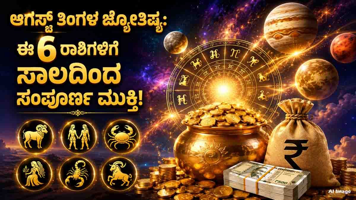 Financial Zodiac Signs in August 2026 showing the six lucky zodiac signs expected to experience financial growth and debt relief through favorable planetary transits.