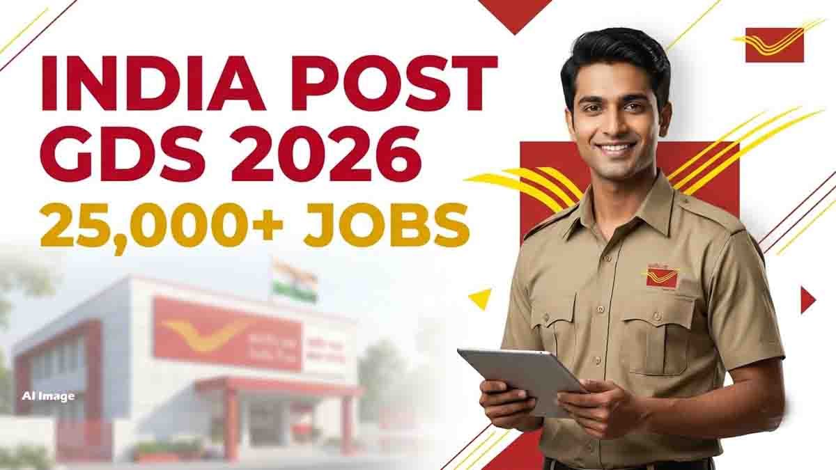 India Post GDS Recruitment 2026 for 25,000+ Gramin Dak Sevak vacancies for 10th pass candidates