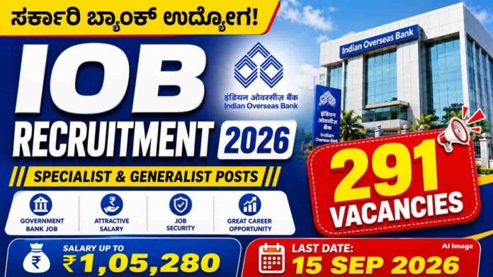 IOB Recruitment 2026: 291 Vacancies, Salary, Eligibility & Apply Online