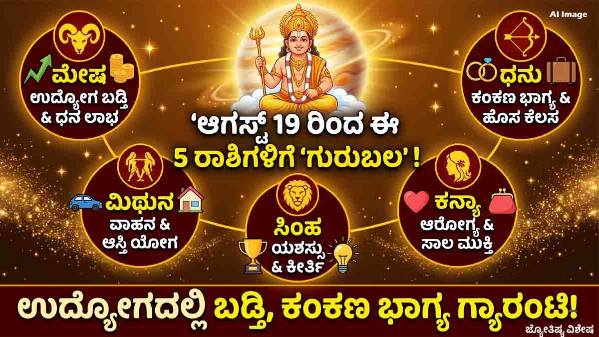 Jupiter Nakshatra Change on August 19 and its impact on five lucky zodiac signs