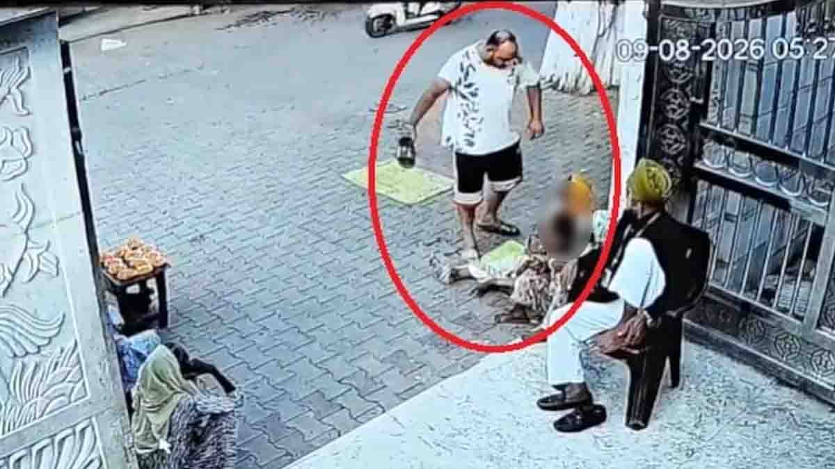 Kapurthala Viral Video: Man Allegedly Beats Mother With Slipper After Child Touches Motorcycle