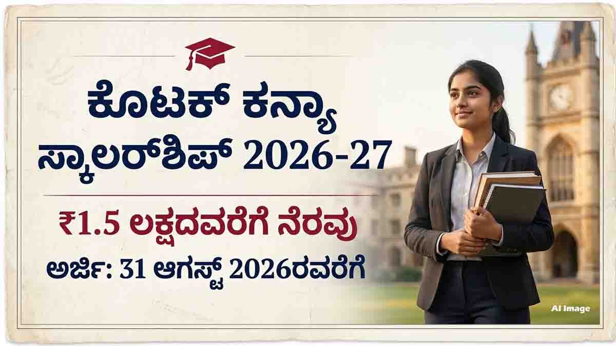 Kotak Kanya Scholarship 2026-27: Get ₹1.5 Lakh/Year, Eligibility & Apply