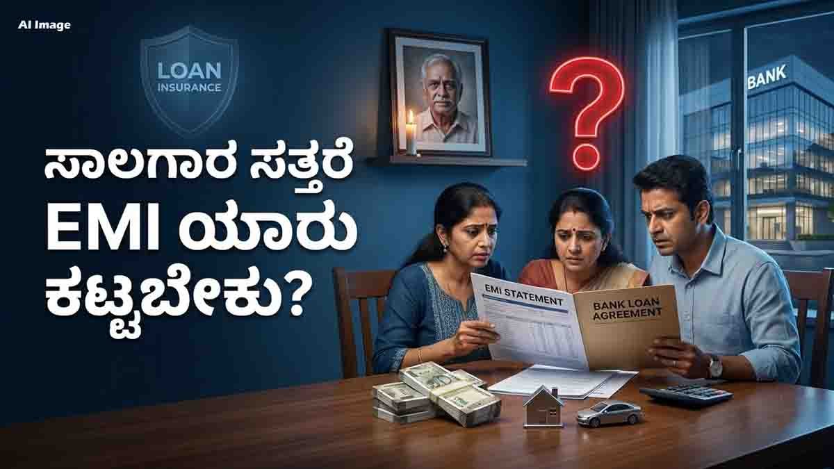Loan Repayment after borrower death, showing EMI, bank loan, legal heirs, guarantor, co-applicant and loan insurance