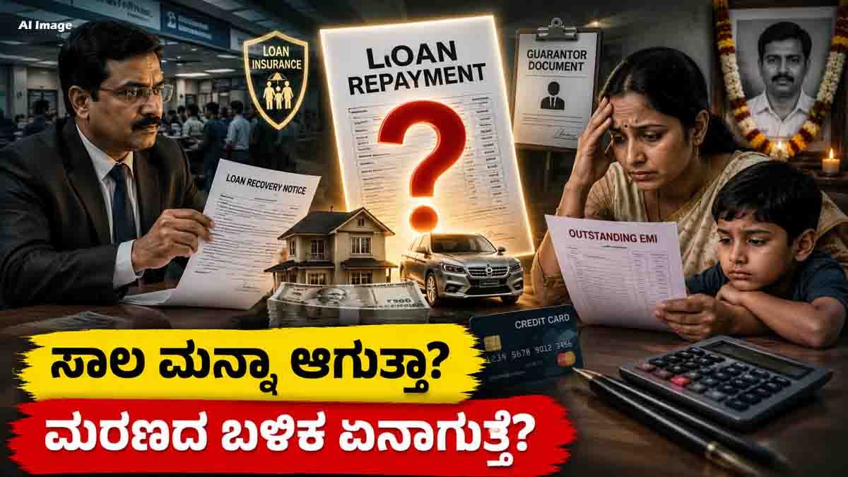 Loan Repayment after borrower death, showing EMI, bank loan, legal heirs, guarantor, co-applicant and loan insurance
