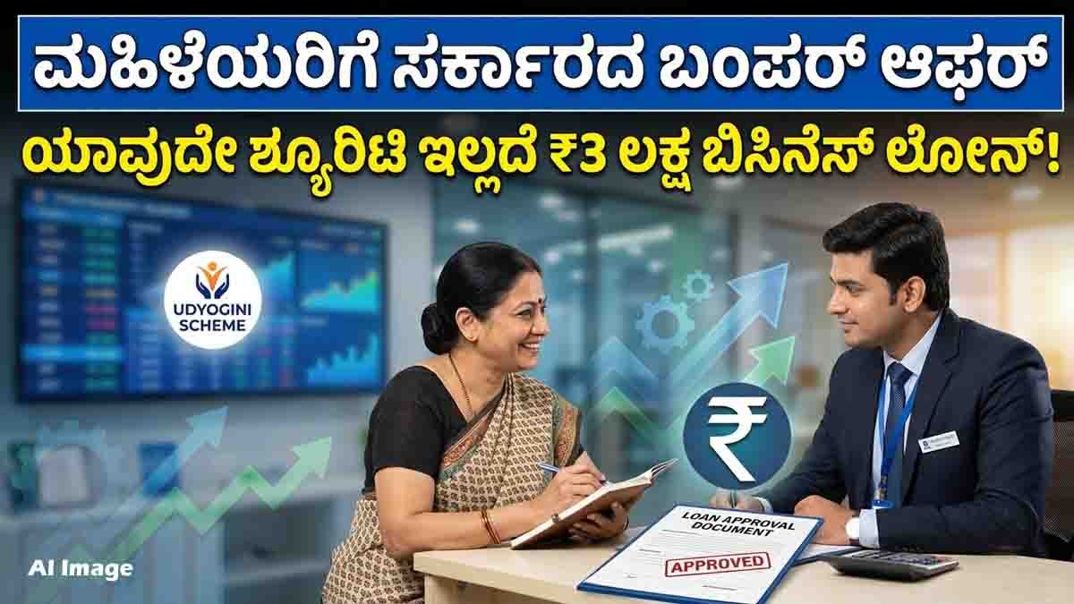 Loan for women under Udyogini Scheme with business loan assistance up to ₹3 lakh in Karnataka