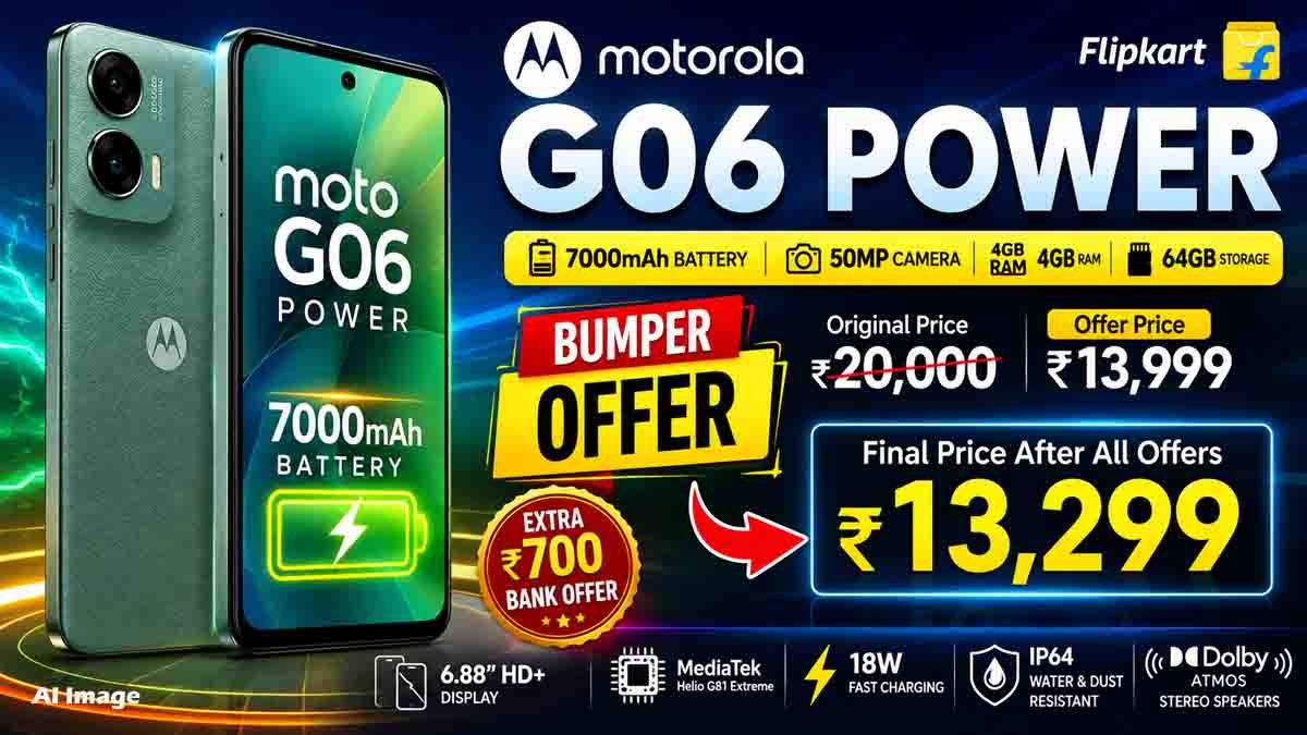 ಹೊಸ ಸ್ಮಾರ್ಟ್ಫೋನ್ ಖರೀದಿಸಬೇಕೇ? 7000mAh ದೈತ್ಯ ಬ್ಯಾಟರಿಯ Motorola G06 Power ಮೇಲೆ ಸಿಗುತ್ತಿದೆ ಭಾರೀ ಡಿಸ್ಕೌಂಟ್! 2 Motorola G06 Power smartphone with 7000mAh battery and 50MP camera
