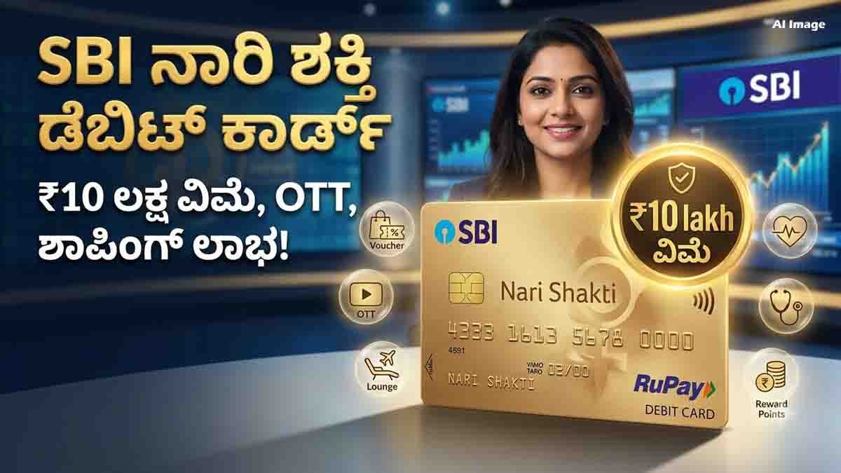 SBI Nari Shakti RuPay Platinum Debit Card benefits including ₹10 lakh accident insurance and shopping vouchers