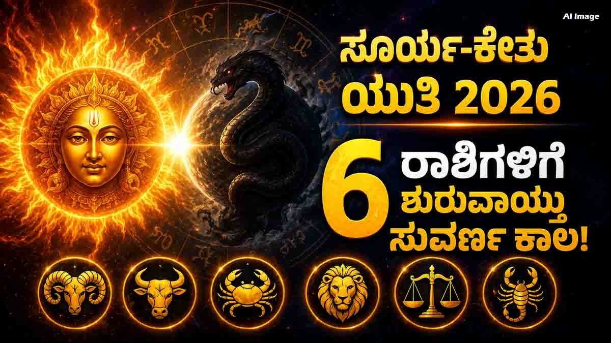 Surya Ketu Yuti 2026 Rajyoga for Aries Taurus Cancer Leo Libra and Scorpio