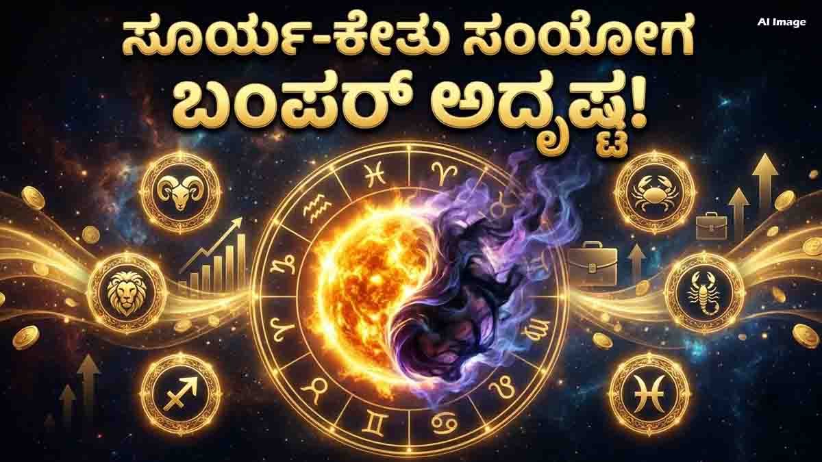Surya Ketu Yuti 2026 Rajyoga for Aries Taurus Cancer Leo Libra and Scorpio