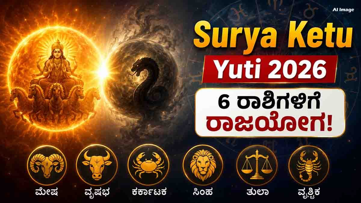 Surya Ketu Yuti 2026 Rajyoga for Aries Taurus Cancer Leo Libra and Scorpio