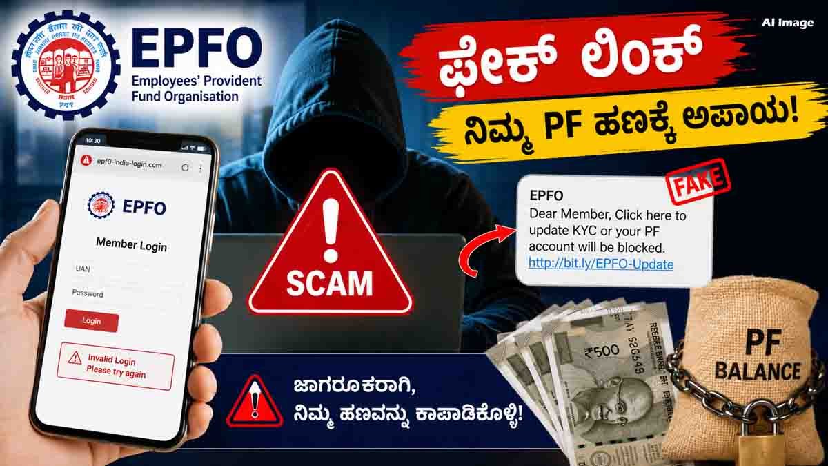 EPFO PF fraud alert warning employees about fake links, phishing scams and UAN OTP theft