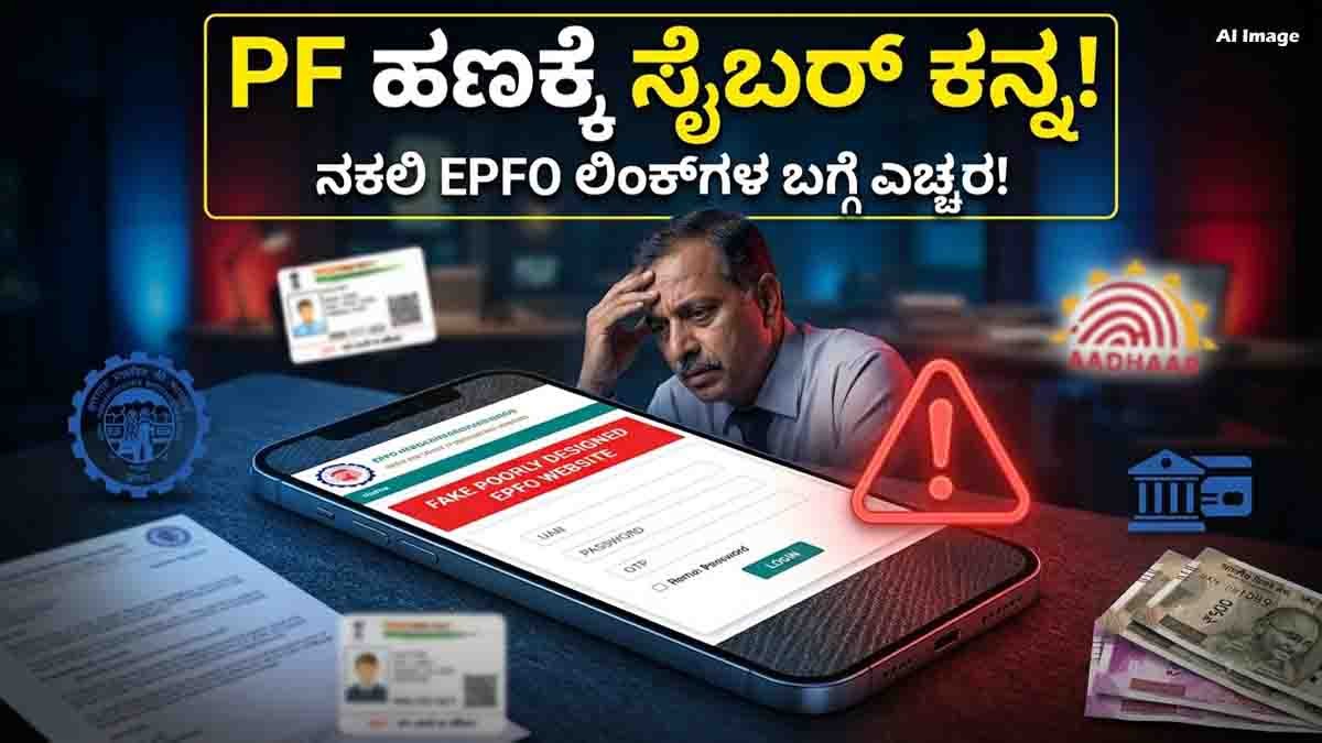 ಇಪಿಎಫ್ಒ (EPFO PF Fraud Alert) ಖಾತೆದಾರರೇ ಗಮನಿಸಿ: ಈ ಒಂದು ಲಿಂಕ್ ಕ್ಲಿಕ್ ಮಾಡಿದರೆ ನಿಮ್ಮ ಪಿಎಫ್ ಹಣ ಲೂಟಿಯಾಗಬಹುದು! 1 EPFO PF fraud alert warning employees about fake links, phishing scams and UAN OTP theft
