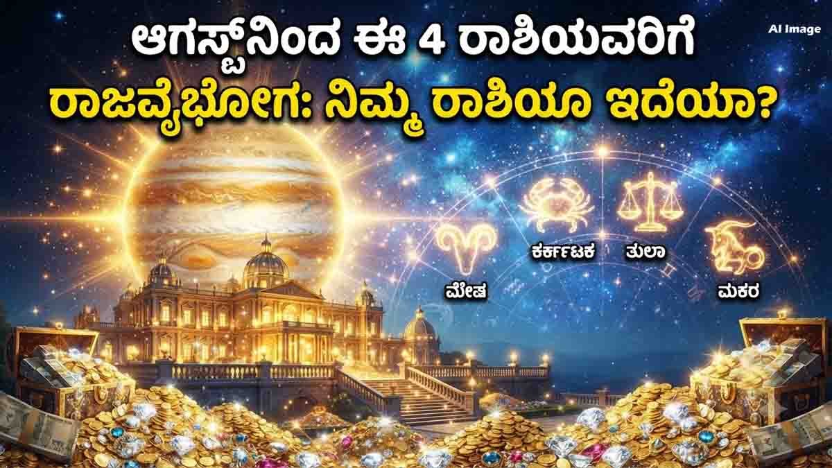 Hamsa Raja Yoga August 2026 brings prosperity, career success, and financial growth for Aries, Cancer, Libra, and Capricorn zodiac signs.