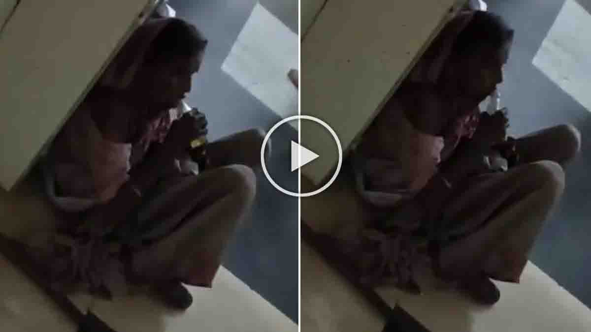 Jabalpur hospital viral video reportedly shows a woman drinking alcohol inside a hospital ward