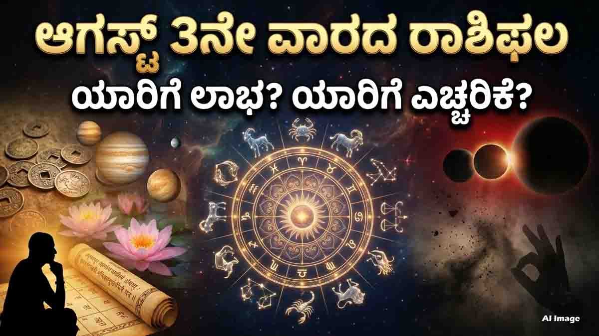 Weekly Horoscope (ಆಗಸ್ಟ್ 16-22, 2026) : ಈ ವಾರ ನಿಮ್ಮ ಅದೃಷ್ಟದ ಬಾಗಿಲು ತೆರೆಯಲಿದೆಯೇ? ದ್ವಾದಶ ರಾಶಿಗಳ ಕಂಪ್ಲೀಟ್ ಡೀಟೇಲ್ಸ್ ಇಲ್ಲಿದೆ! 1 weekly horoscope august 16 22 2026 0
