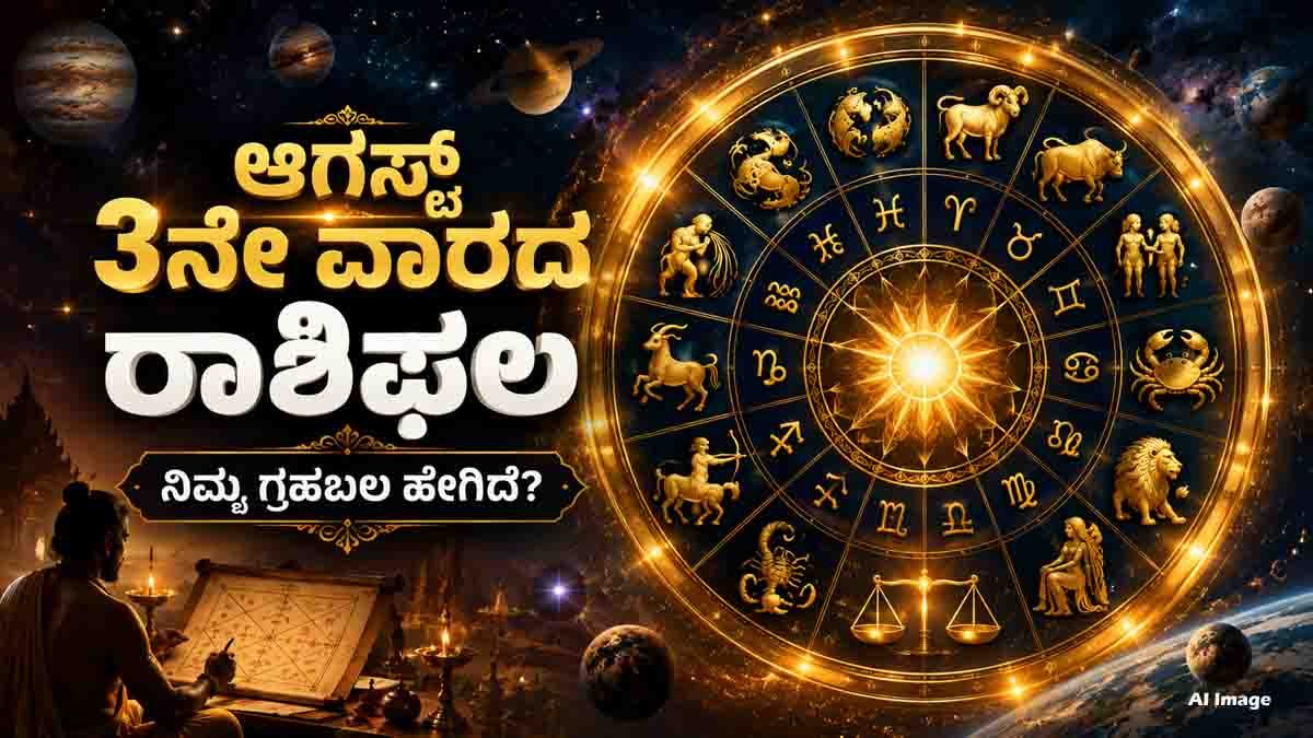 Weekly Horoscope (ಆಗಸ್ಟ್ 16-22, 2026) : ಈ ವಾರ ನಿಮ್ಮ ಅದೃಷ್ಟದ ಬಾಗಿಲು ತೆರೆಯಲಿದೆಯೇ? ದ್ವಾದಶ ರಾಶಿಗಳ ಕಂಪ್ಲೀಟ್ ಡೀಟೇಲ್ಸ್ ಇಲ್ಲಿದೆ! 2 weekly horoscope august 16 22 2026 2