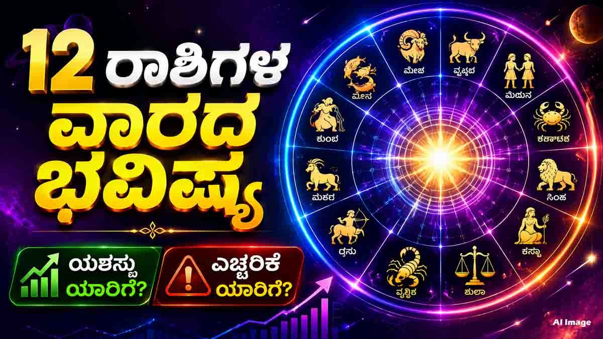 Weekly Horoscope (ಆಗಸ್ಟ್ 23 - 29): ಉದ್ಯೋಗ, ವ್ಯಾಪಾರ ಮತ್ತು ಪ್ರೇಮ ಜೀವನದಲ್ಲಿ ಯಾರಿಗೆ ಲಾಭ? ಯಾರಿಗೆ ಎಚ್ಚರಿಕೆ? 2 Weekly horoscope for August 23 to 29 featuring all 12 zodiac signs