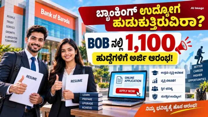 Bank of Baroda Recruitment 2026 for 1,100 Wealth Executive and Credit Analyst vacancies