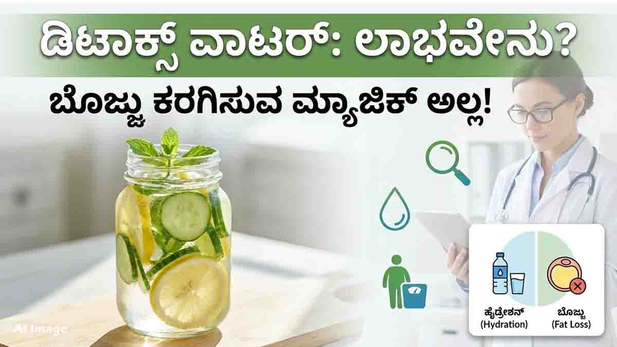 Detox Water Tips : ಡಿಟಾಕ್ಸ್ ವಾಟರ್ ಕುಡಿದರೆ ತೂಕ ಇಳಿಯುತ್ತಾ? ಸೋಶಿಯಲ್ ಮೀಡಿಯಾ ಟ್ರೆಂಡ್ ಹಿಂದಿರುವ ಅಸಲಿ ಸತ್ಯ ಇಲ್ಲಿದೆ! 1 Detox Water tips for hydration, healthy weight management and understanding detox drink myths