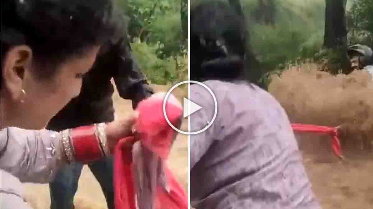 Chamba Biker Rescue : ಹಿಮಾಚಲದಲ್ಲಿ ರಭಸವಾಗಿ ಹರಿಯುತ್ತಿದ್ದ ಪ್ರವಾಹದಿಂದ ಬೈಕ್ ಸವಾರನನ್ನು ರಕ್ಷಿಸಿದ ನವವಿವಾಹಿತೆ..! 1 Chamba biker rescue as two women use a dupatta to save a stranded biker from raging floodwaters in Himachal Pradesh