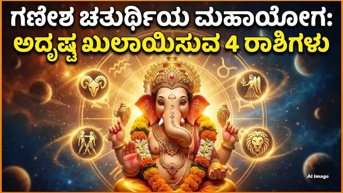 Mahalakshmi Yoga : ಗಣೇಶ ಚತುರ್ಥಿ ರಾಶಿ ಭವಿಷ್ಯ, ಈ 4 ರಾಶಿಯವರಿಗೆ ಮಹಾಲಕ್ಷ್ಮಿ ಯೋಗ, ನಿಮ್ಮ ರಾಶಿ ಇದೆಯಾ? 2 Ganesh Chaturthi Mahalakshmi Yoga for Aries Virgo Gemini and Leo zodiac signs
