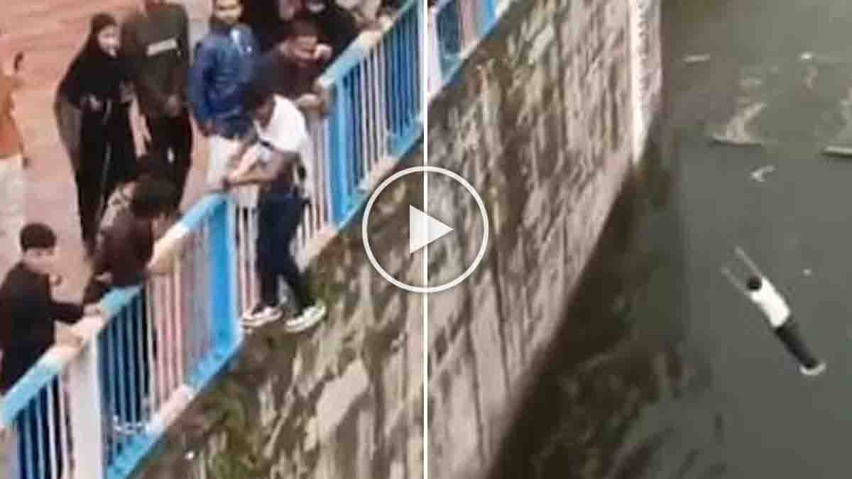 Pahuj Dam Viral Video : ಇನ್ ಸ್ಟಾಗ್ರಾಮ್ ರೀಲ್ಸ್ ಹುಚ್ಚಾಟ: ಝಾನ್ಸಿಯಲ್ಲಿ 30 ಅಡಿ ಎತ್ತರದ ಡ್ಯಾಮ್ನಿಂದ ಜಿಗಿದು ಎರಡೂ ಕಾಲು ಮುರಿದುಕೊಂಡ ಯುವಕ! 2 Pahuj Dam viral video shows a 32-year-old man injured after jumping from a 30-foot dam wall in Jhansi