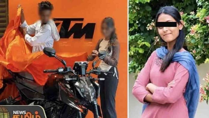 Pollachi college girl accused of stealing gold to buy a new bike for her boyfriend