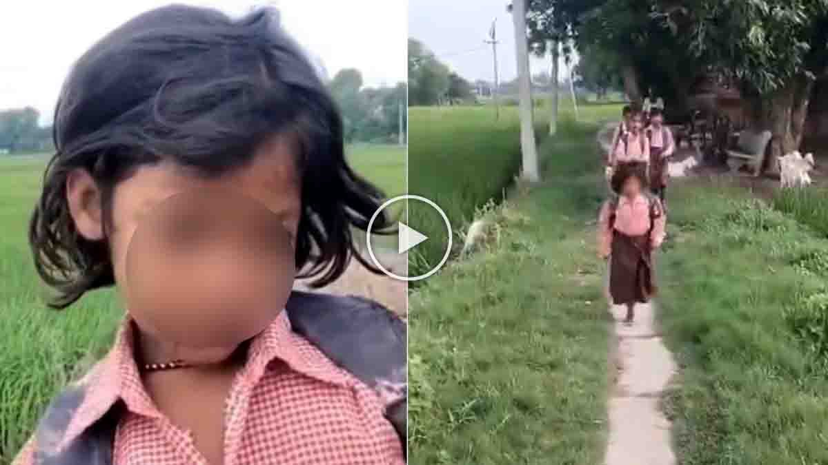 Ragini Uttar Pradesh girl who lost one leg travels to school and receives a tricycle