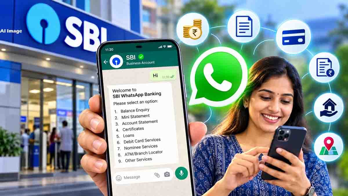 SBI WhatsApp Banking balance check and banking services on WhatsApp