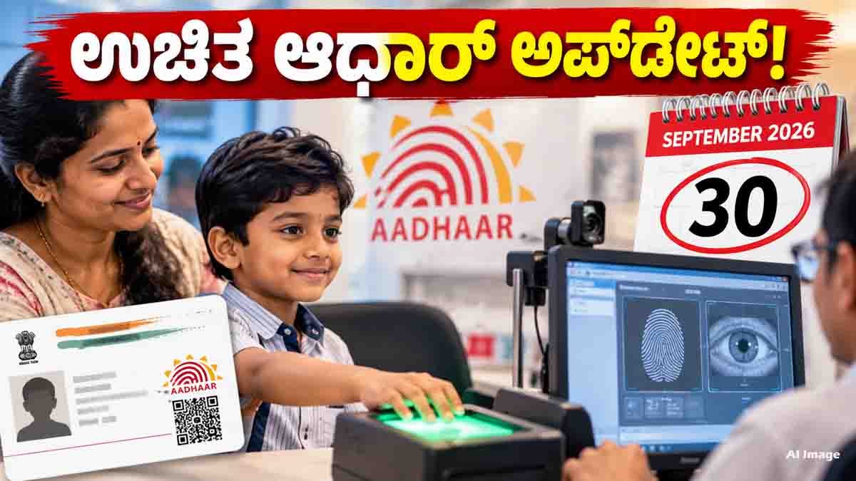 Aadhaar Biometric Update for children aged 5 to 17 before September 30 2026
