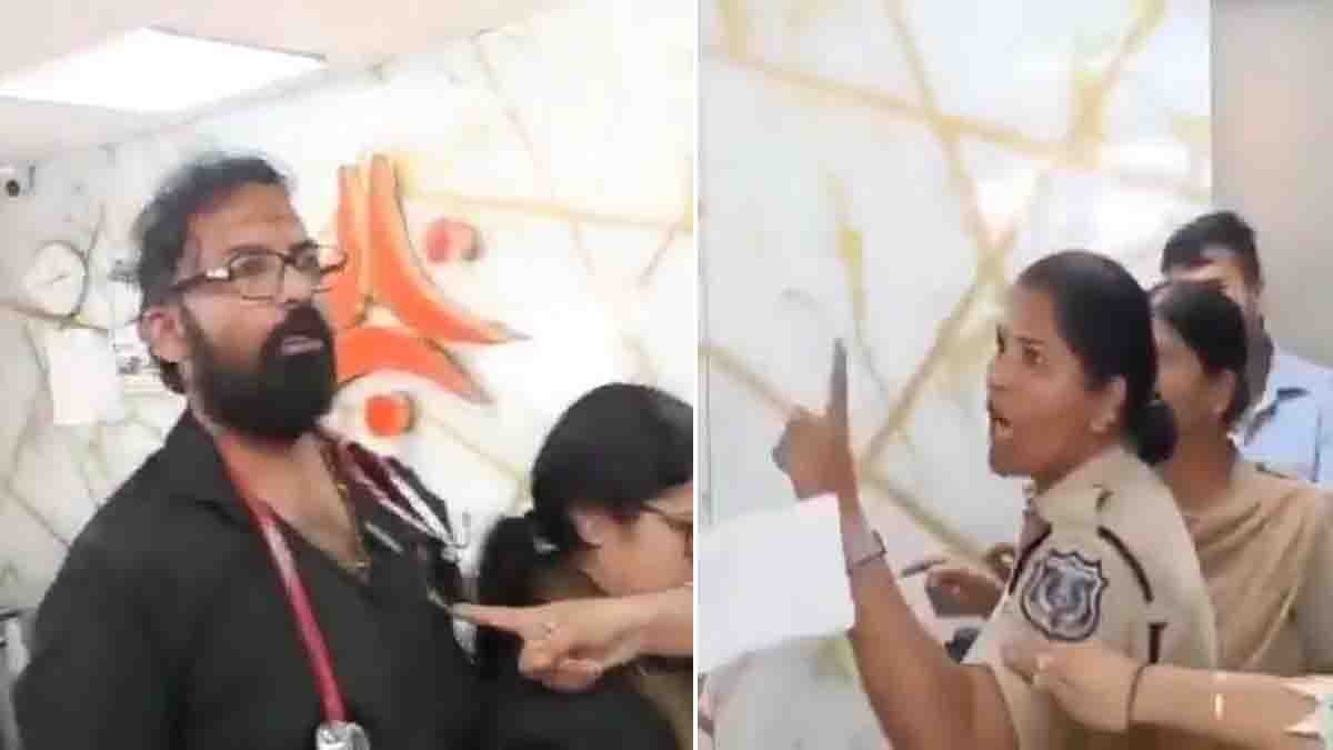 Ayyappa Devotee and Woman Police involved in a heated argument
