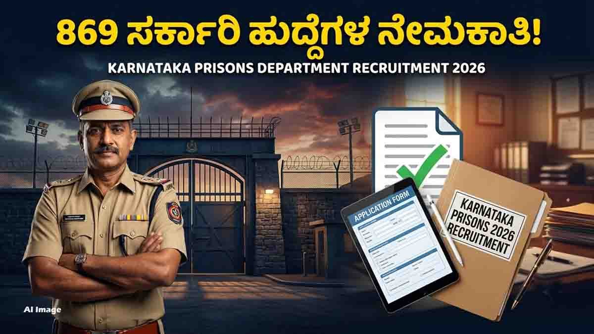 Govt Jobs 2026 Karnataka Prisons Department recruitment for Jailor and Warder posts
