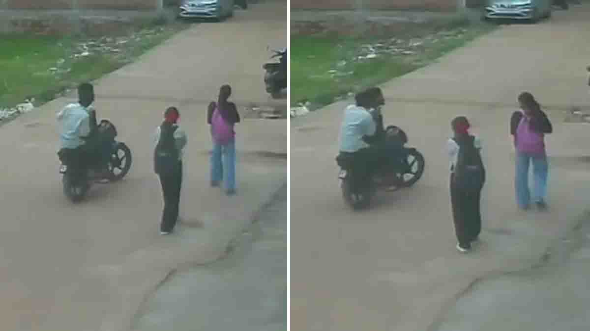 Gwalior girls assault video showing two students allegedly attacked on a road in Bhitarwar