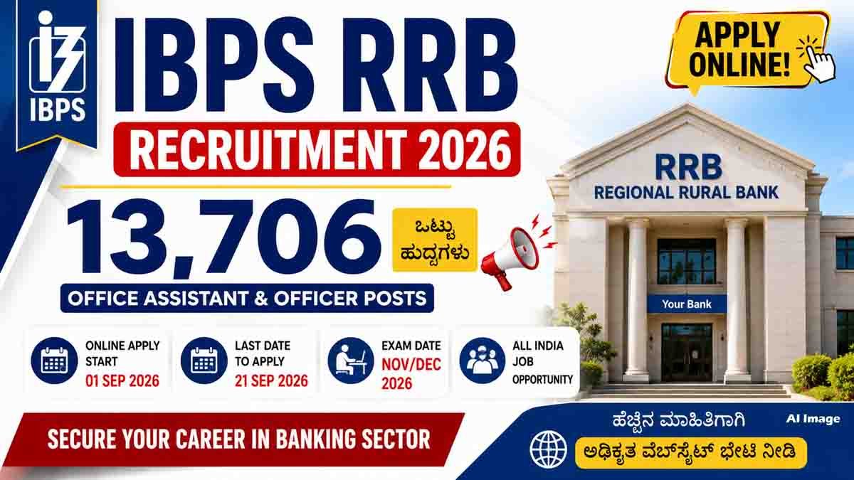 IBPS RRB Recruitment 2026 for 13,706 Office Assistant and Officer vacancies