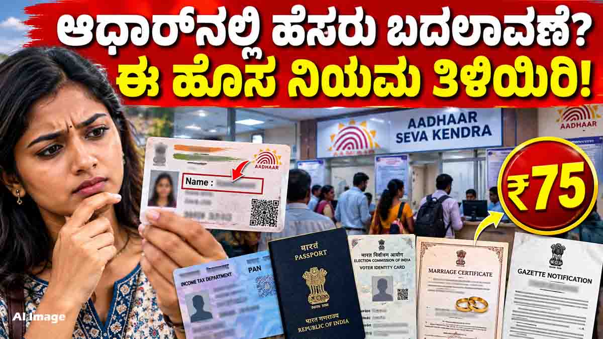 Aadhaar Name Change Rules and documents required for UIDAI name update