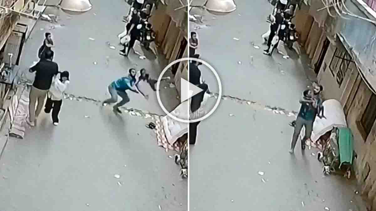 Egypt Balcony Rescue as Ahmed Ragab catches a toddler falling from a second-floor balcony