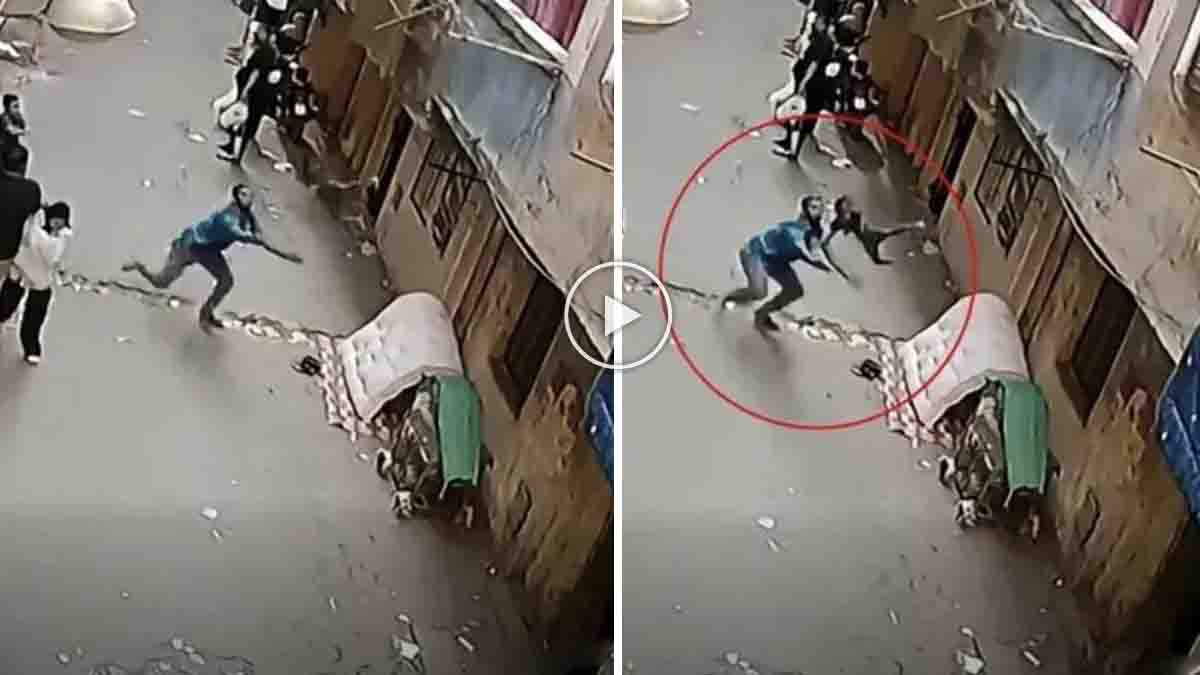 Egypt Balcony Rescue as Ahmed Ragab catches a toddler falling from a second-floor balcony