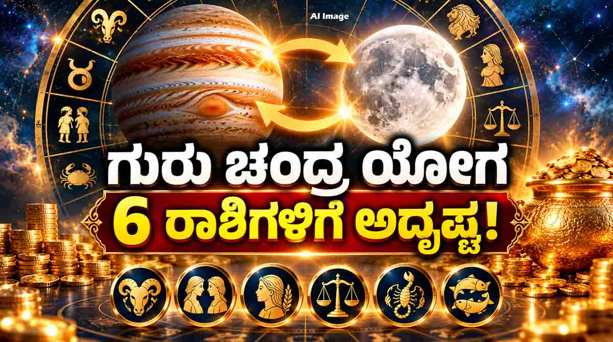 Guru Chandra Parivartan Yoga and its predicted effects on six zodiac signs in October.