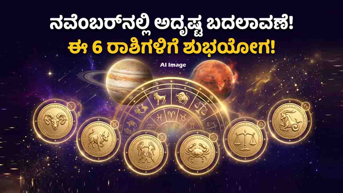 Astrology Predictions for November 2026 featuring six lucky zodiac signs