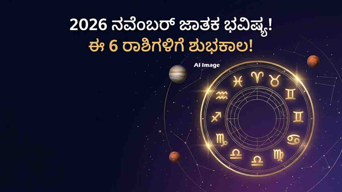 Astrology Predictions for November 2026 featuring six lucky zodiac signs