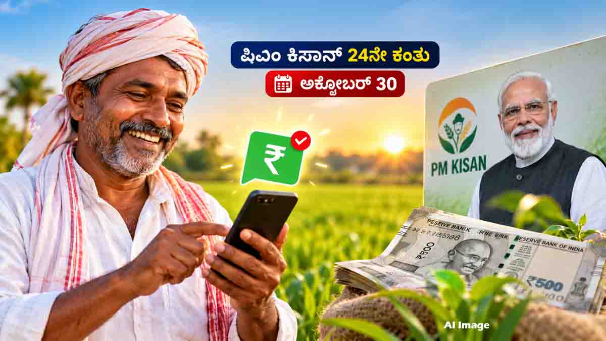 Indian farmer checking PM Kisan 24th installment and e-KYC requirements