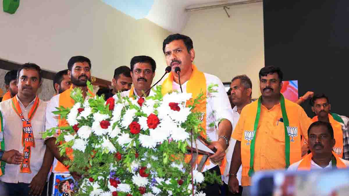 B Y Vijayendra Attacks Congress Over Guarantee Schemes in Karnataka at Bagepalli