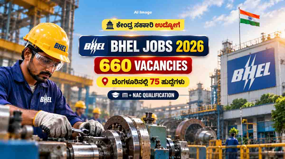 BHEL Jobs 2026 for 660 Artisan Grade-IV vacancies